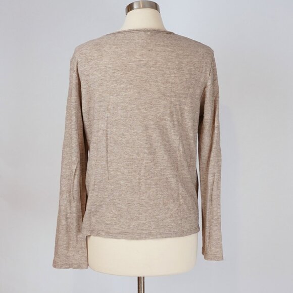 James Perse Slub Long Sleeve Crew Light Tan - Size 3 / L - Picture 2 of 6